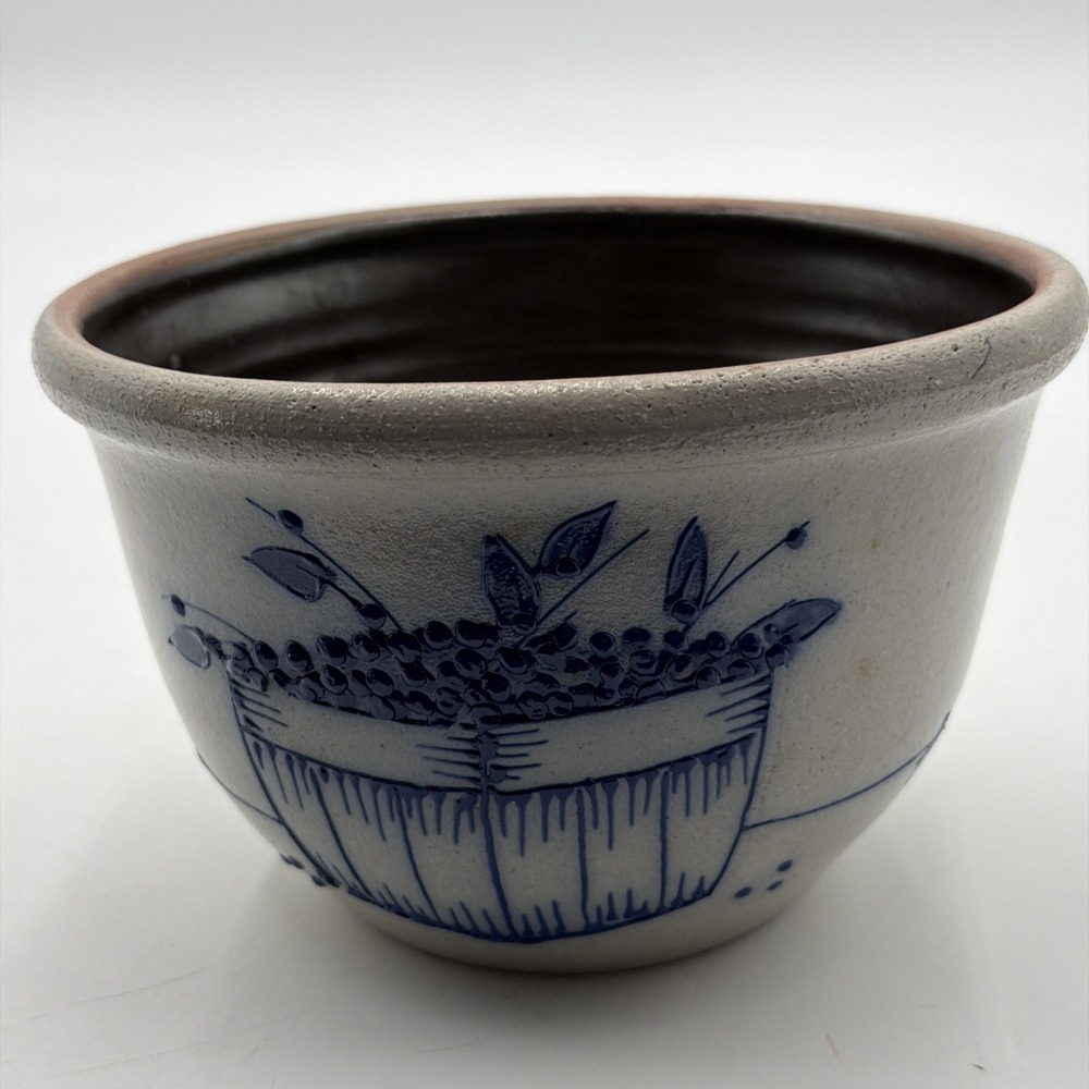 Retired SALMON FALLS BLUEBERRY BASKET STONEWARE BOWL